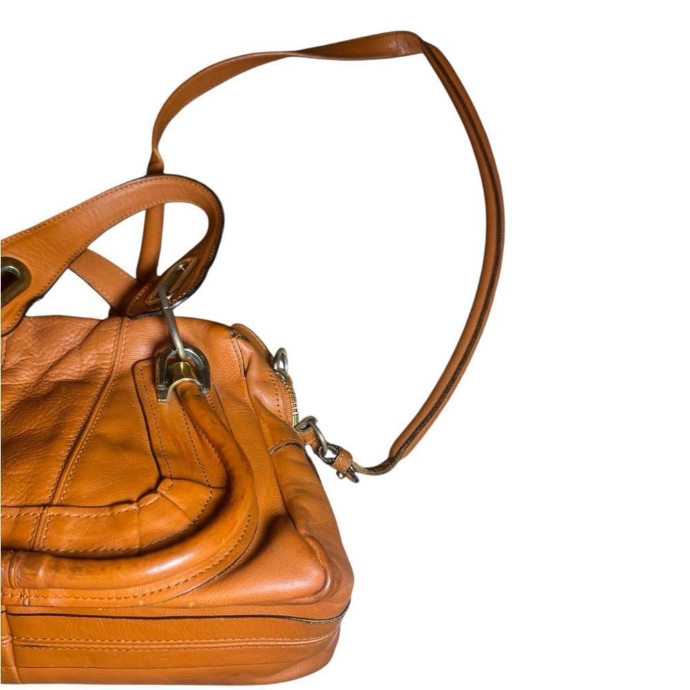 CHLOE Whiskey Brown Leather Small 2way Paraty Satchel - Picture 7 of 16